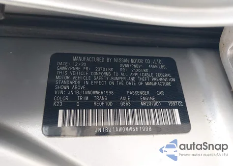 2021 Nissan Rogue Sport S Awd Xtronic Cvt z USA, uszkodzony, nr VIN JN1BJ1AW0MW661998